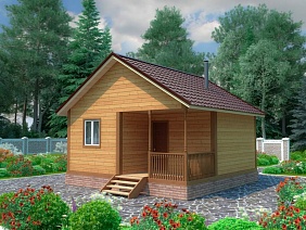 Проект №24 баня из бруса 6х6