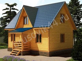 Проект №66 дома из бруса 6х8