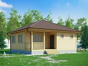 Проект №91 дома из бруса 8х8