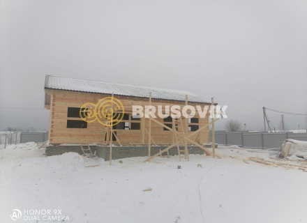 Дом 8х12 м из профилированного бруса 145х145 мм по индивидуальному проекту в д. Измайлово, Дмитровский городской округ, Московская область