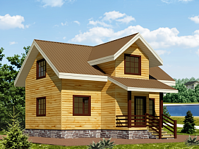 Проект №3 дома из бруса 6,5х8