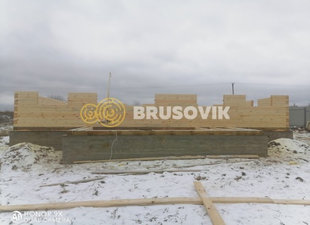 Дом 8х12 м из профилированного бруса 145х145 мм по индивидуальному проекту в д. Измайлово, Дмитровский городской округ, Московская область