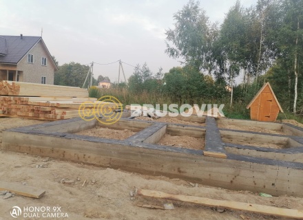 Двухэтажный дом 9х9 м с эркером из профилированного бруса 145х145 мм по индивидуальному проекту в селе Ивановское, городской округ Чехов, Московская область