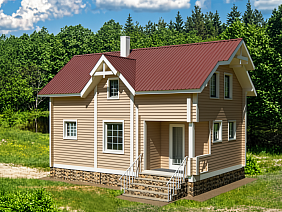 Проект №4 дома из бруса 6х9