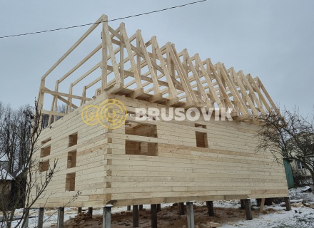 Дом 7х9м из профилированного бруса 145х145мм СНТ Литейщик, Каширский район, Московская область