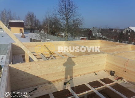 Дом 12х12м из профилированного бруса 145х195мм по индивидуальному проекту в р.п. им. Цюрупы, г.о. Воскресенск, Московская область