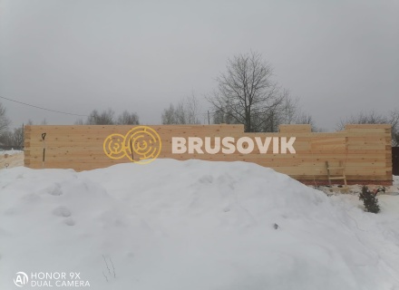 Дом 12х12м из профилированного бруса 145х195мм по индивидуальному проекту в р.п. им. Цюрупы, г.о. Воскресенск, Московская область