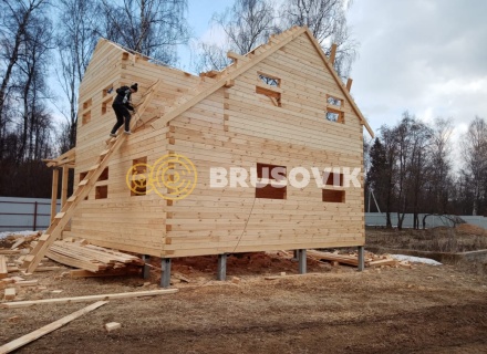 Дом 7,5х10 м. из профилированного бруса 145х145 мм. по индивидуальному проекту в с. Семёновское