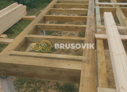 Дом 9х13м из профилированного бруса 145х195мм в СНТ "Галант",  Заокский район, Тульская область