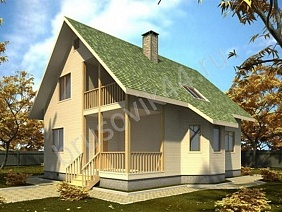 Проект №15 дома из бруса 9х10