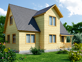 Проект №14 дома из бруса 9х7