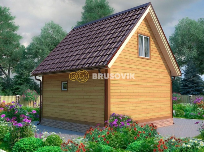 Проект №19 баня из бруса 6х6