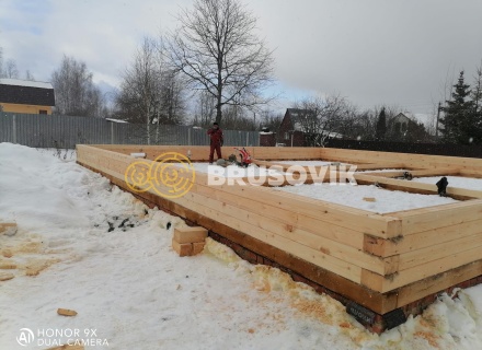 Дом 12х12м из профилированного бруса 145х195мм по индивидуальному проекту в р.п. им. Цюрупы, г.о. Воскресенск, Московская область