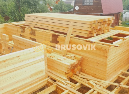 Дом 9х13м из профилированного бруса 145х195мм в СНТ "Галант",  Заокский район, Тульская область