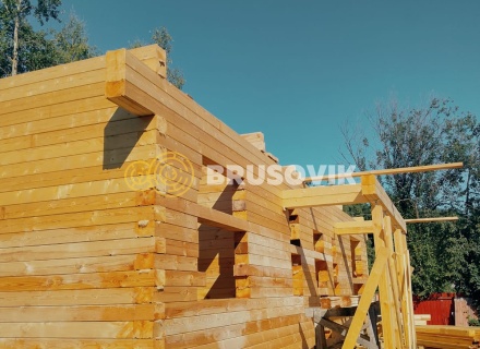 Дом 9х13м из профилированного бруса 145х195мм в СНТ "Галант",  Заокский район, Тульская область