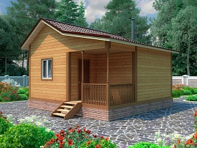 Проект №22 баня из бруса 6х6