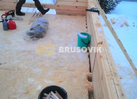 Дом 7х8 м из профилированного бруса 145х145 мм по проекту № 62 в коттеджном посёлке Лесной Ручей, Некрасовский район, Ярославская область