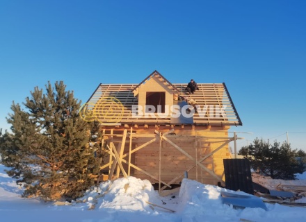Дом 7х8 м из профилированного бруса 145х145 мм по проекту № 62 в коттеджном посёлке Лесной Ручей, Некрасовский район, Ярославская область