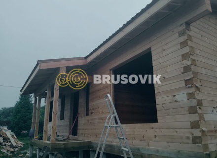 Дом 9х13м из профилированного бруса 145х195мм в СНТ "Галант",  Заокский район, Тульская область