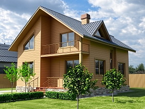 Проект №10 дома из бруса 8,5х10,5