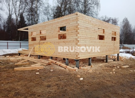 Дом 7,5х10 м. из профилированного бруса 145х145 мм. по индивидуальному проекту в с. Семёновское