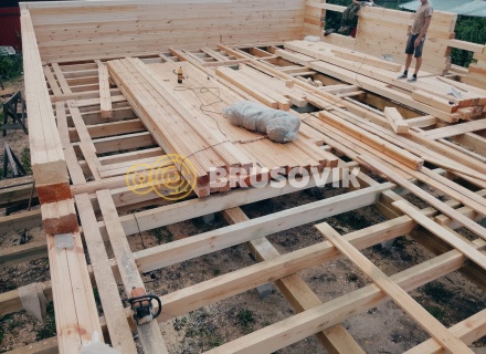 Дом 9х13м из профилированного бруса 145х195мм в СНТ "Галант",  Заокский район, Тульская область