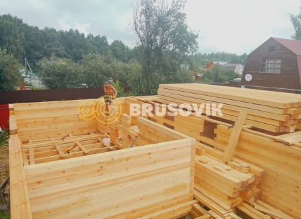 Дом 9х13м из профилированного бруса 145х195мм в СНТ "Галант",  Заокский район, Тульская область