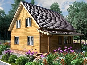 Проект №61 дома из бруса 9х9