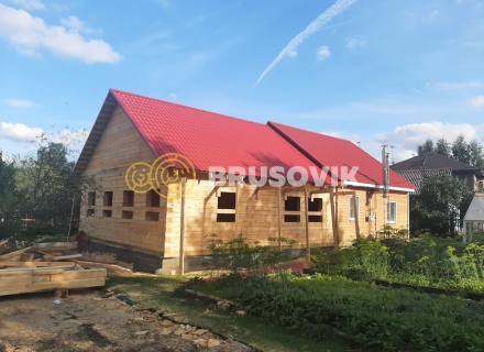 Дом 8,5х9 м из обрезного бруса 150х200 мм в посёлке Филино, г. Ярославль.