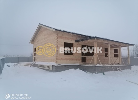 Дом 8х12 м из профилированного бруса 145х145 мм по индивидуальному проекту в д. Измайлово, Дмитровский городской округ, Московская область
