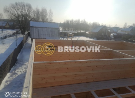 Дом 12х12м из профилированного бруса 145х195мм по индивидуальному проекту в р.п. им. Цюрупы, г.о. Воскресенск, Московская область
