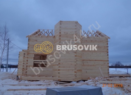 Дом из обрезного бруса 150х150 мм по проекту №67