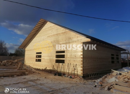 Дом 12х12м из профилированного бруса 145х195мм по индивидуальному проекту в р.п. им. Цюрупы, г.о. Воскресенск, Московская область