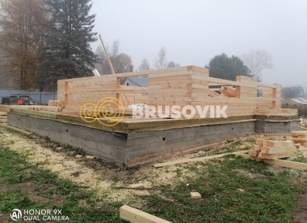 Дом 9х10м с террасой 2,5х10м из профилированного бруса 145х195мм г. Кимры, Тверская область