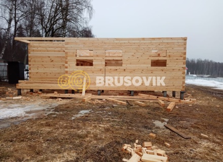 Дом 7,5х10 м. из профилированного бруса 145х145 мм. по индивидуальному проекту в с. Семёновское