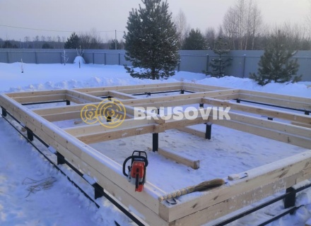 Дом 7х8 м из профилированного бруса 145х145 мм по проекту № 62 в коттеджном посёлке Лесной Ручей, Некрасовский район, Ярославская область