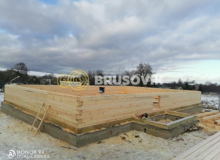 Дом 8х12 м из профилированного бруса 145х145 мм по индивидуальному проекту в д. Измайлово, Дмитровский городской округ, Московская область