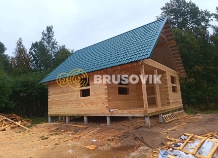 Дом 7,5х10,5м по проекту № 2 из профилированного бруса 145х195мм д. Щекино, Вытегорский район, Вологодская область