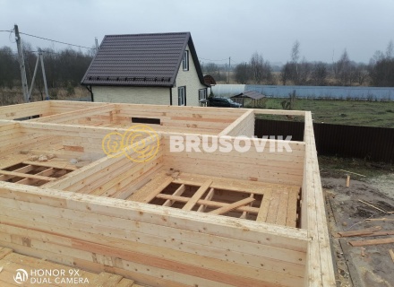 Дом 12х12м с шатровой крышей из профилированного бруса 145х195мм в д. Верхние Велеми, Серпуховской район, Московская область