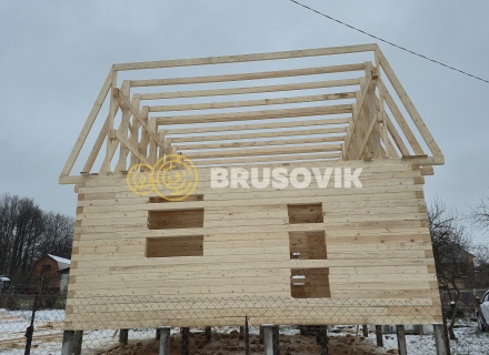 Дом 7х9м из профилированного бруса 145х145мм СНТ Литейщик, Каширский район, Московская область