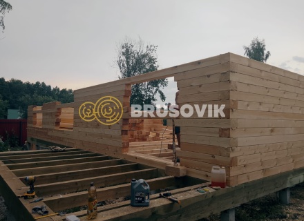 Дом 9х13м из профилированного бруса 145х195мм в СНТ "Галант",  Заокский район, Тульская область