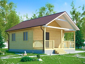 Проект №86 дома из бруса 6х8