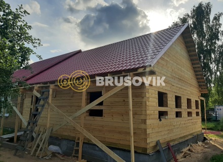 Дом 8,5х9 м из обрезного бруса 150х200 мм в посёлке Филино, г. Ярославль.