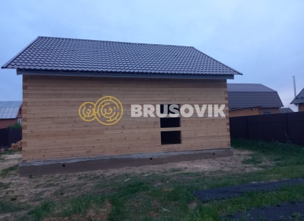 Полутораэтажный дом 9х9м из обрезного бруса 150х150мм по индивидуальному проекту в деревне Соболево, Орехово-Зуевский городской округ, Московская область