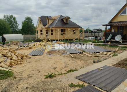 Дом 8х9,5м по проекту № 5 из профилированного бруса 145х145мм в с. Ведерницы, Дмитровский р-н., Московская область