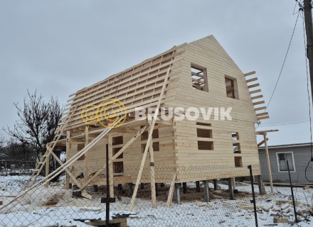 Дом 7х9м из профилированного бруса 145х145мм СНТ Литейщик, Каширский район, Московская область